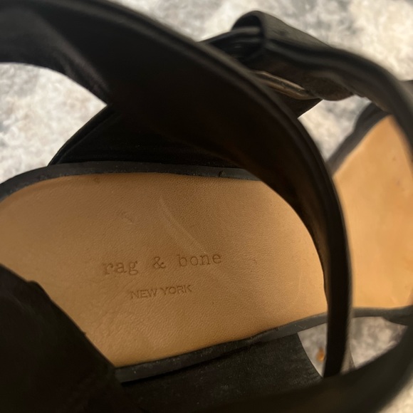 Rag & Bone black wedge sandals - Picture 4 of 7